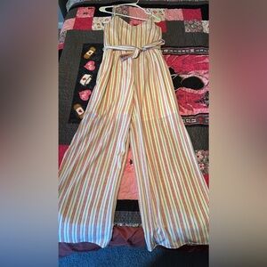 Spaghetti strap jumpsuit.